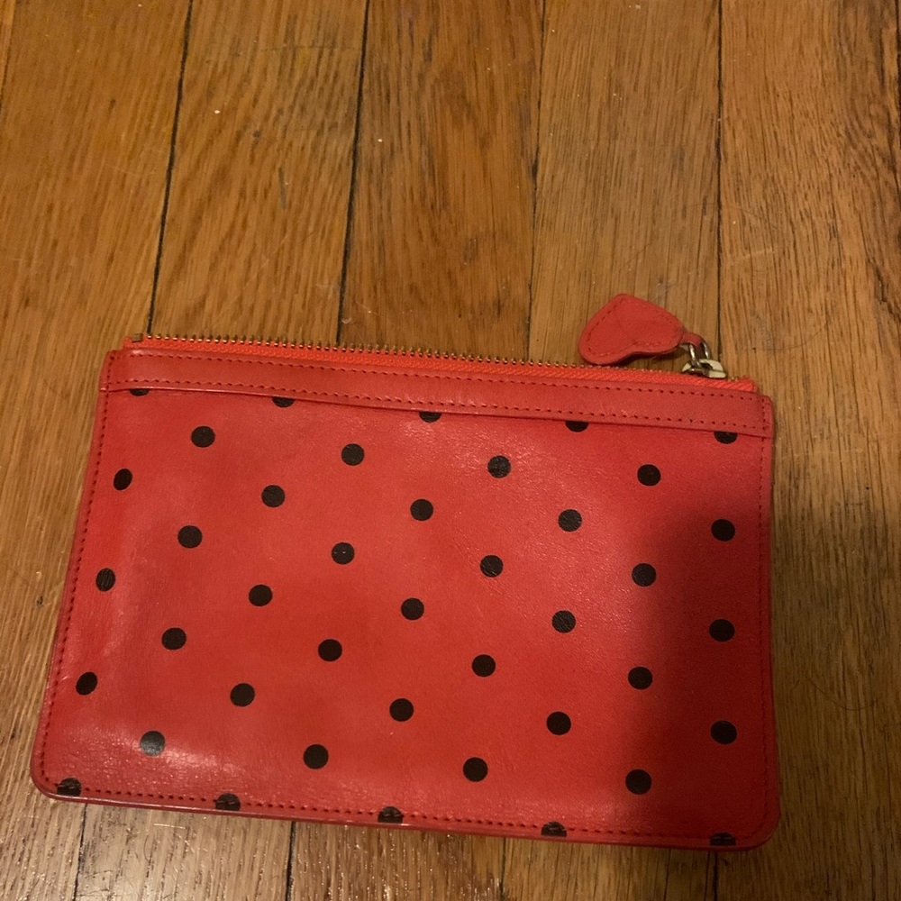 Jcrew leather zipper pouch